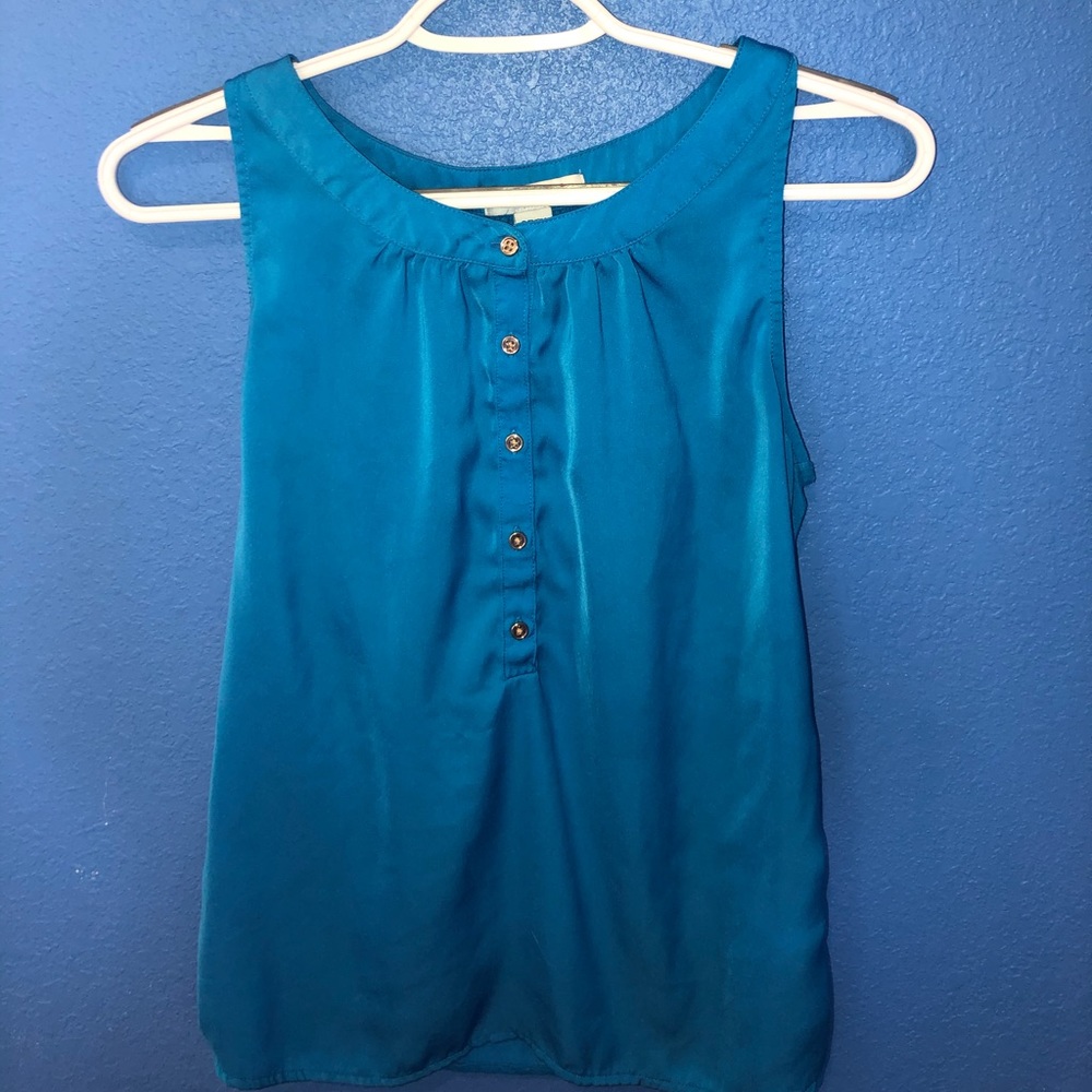 Dressy blue tank top(size: small)
